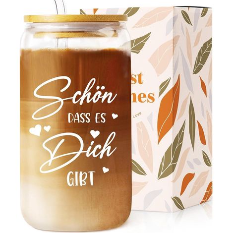 Juratar Cocktailgläser Geschenkset 16 oz - Glasbecher mit Deckel und (1/5)