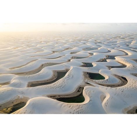 Tableau sur toile dunes et lacs 30x45 cm - Impression sur Toile Murale Décorative - Image imprimée en HD sur Toile - Toile sur Châssis en Bois FSC - Fabriqué en France (1/5)