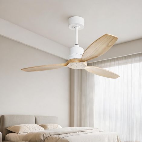 Ventilateur de plafond sans éclairage 132 cm avec pales en bois (1/5)