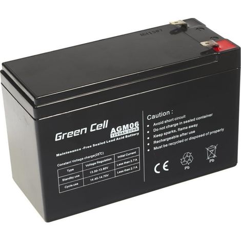Green Cell Replacement AGM Gel Battery 12V 9Ah VRLA Rechargeable Sealed Lead Acid Battery Maintenance Free Battery Replacement for Fiscal Printers Echosondas UPS UPS (1/8)