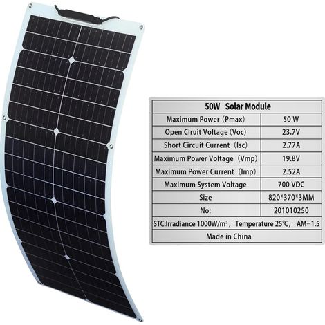 Kit de panneaux solaires, monocristallin, flexible (1/2)