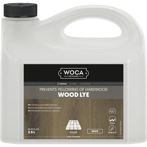 Woca Holzlauge (Holzbodenseife), hellt auf und schütz vor vergilbung, 2,5 L weiß