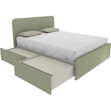 Letto matrimoniale 160x200 con cassettoni - Design italiano e montaggio facile - Salvia (1/5)