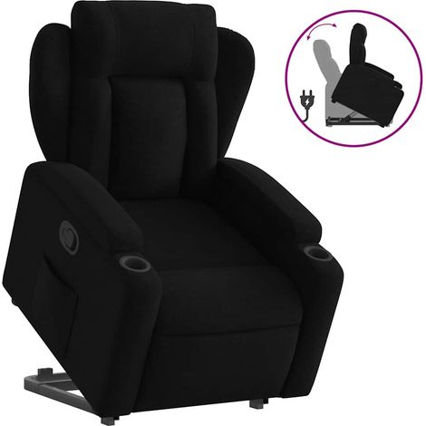 Maison Exclusive - Relaxsessel mit Aufstehhilfe Schwarz Stoff