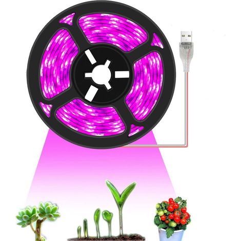 Bande LED USB étanche de 3 m pour plantes d'intérieur KLB-AquaForge (1/5)