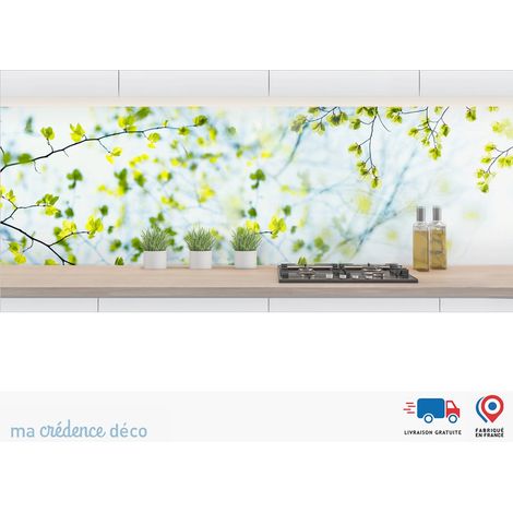 Crédence : Feuilles et lumière 1 - Alu composite - 245 - 60 (1/2)