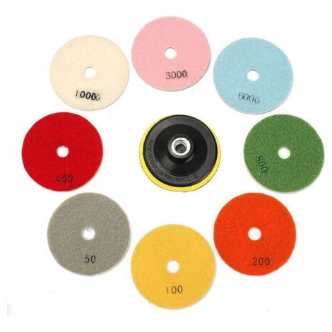 Disque de meulage à eau diamantée de 4 pouces 100mm disque de meulage doux 16 pièces de meulage de pierre (1/4)