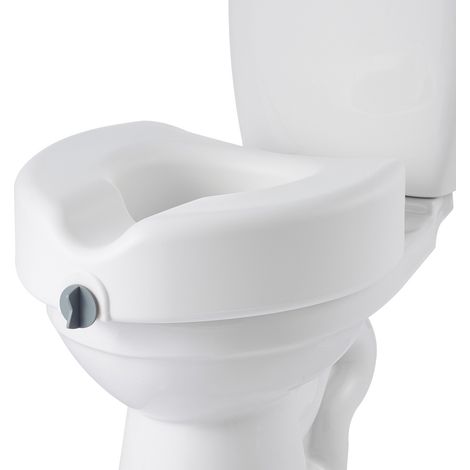 Mophorn Elevated Toilet Seat with 5-Inch Lift Height, 350 lbs Capacity, Enlarged Opening for Seniors, Adults, and Individuals with Mobility Challenges, Compatible with Elongated and Round Bowls (1/5)