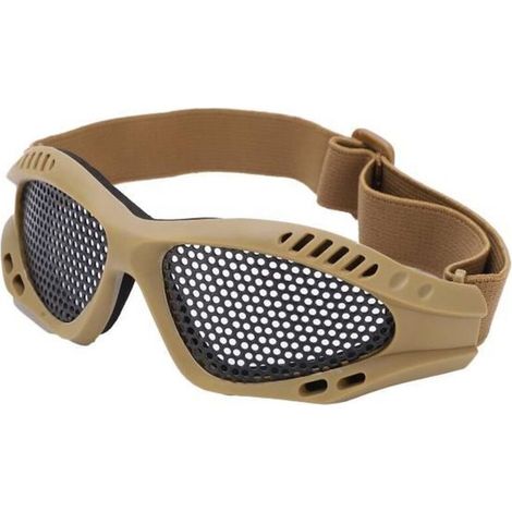 Lunettes d\'airsoft Lunettes de sécurité en maille Lunettes de protection respirantes haute ténacité résistantes aux (1/4)