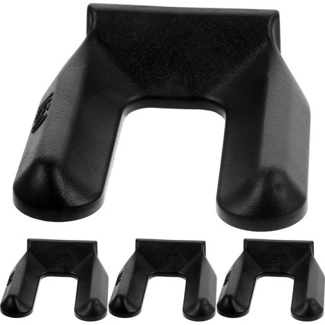 Butées de roulettes chaise, conception épaisse et plastique léger, protection meubles noire pour (1/5)
