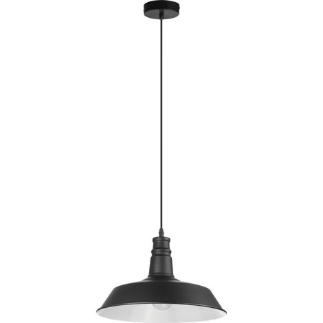 Suspensión VINTAGE E27 60W Negro Blanco (1/3)