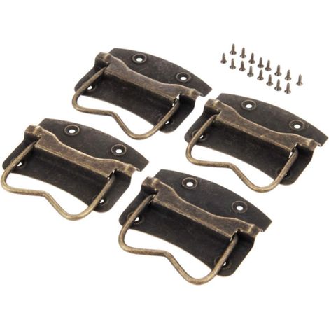 4 poignées de meubles antiques, boutons porte, coulissantes pour (1/5)