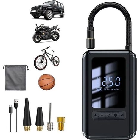 Super Mini Compressore Ricaricabile USB 12V per Bici Auto Moto Gonfiatore portatile (1/5)