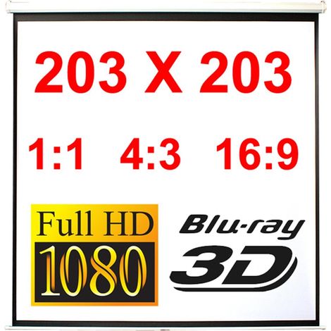 Mucola – Écran de projection 203 cm 110 pouces – Projecteur à rouleau électrique – Toile lourde 500 g/m² – Compatible HDTV – Angle de vision 130° (1/5)