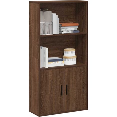 Estantería de madera de ingeniería marrón roble 60x24x120 cm vidaXL (1/5)