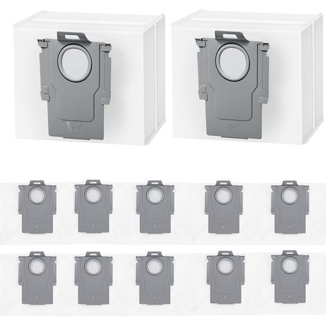 12 Staubbeutel für Roborock Q5+, Q5 Max+, Q5 DuoRoller+, Q5 Pro+, Q7+ Max+/M5+/L5+, Q8 Max+, S8+, S8 Pro Ultra, S7 MaxV/Max Ultra, Q10 S5+/X5+ Roboterstaubsauger, 3,6 l großer Beutel (1/5)