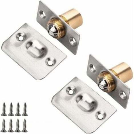[NEVER USED] 2 Pieces Ball Latch, Stainless Steel Ball Latch for Doors, Adjustable Roller Ball Furniture Door Latch with Screws for Home - Universal and Durable