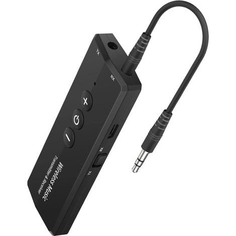 Bluetooth 5.3 Transmitter Receiver 3-in-1, Isobel Wireless 3.5mm Audio Adapter for TV PC Headphones Home Sounds System Car/CD-Like Voice Enjoyment (1/5)