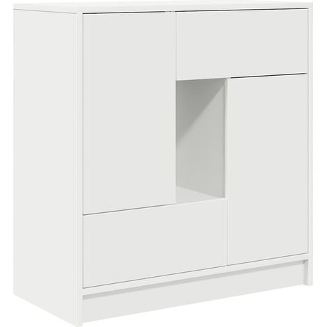 Maison Exclusive - Aparador con cajones y puertas blanco 70,5x34x