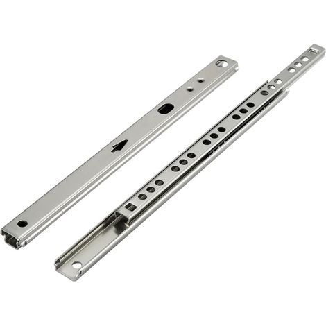 Glissière à billes pour tiroir 246mm, Rail coulissant silencieux charge 10kg, Lot de 1 paire (1/5)