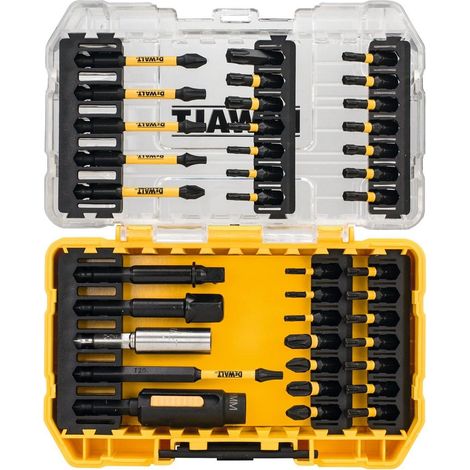 Dewalt – Set de 38 embouts FLEXTORQ pour perceuse – Zone de torsion pour embouts 25 mm – Lunettes de sécurité incluses – Applications exigeantes - DT70733T-QZ (1/3)