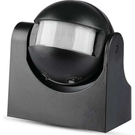 V-TAC VT-8003 Twilight Infrarot-Bewegungsmelder Wand 180° Aufputzmontage Farbe Schwarz – SKU 5077 (1/5)