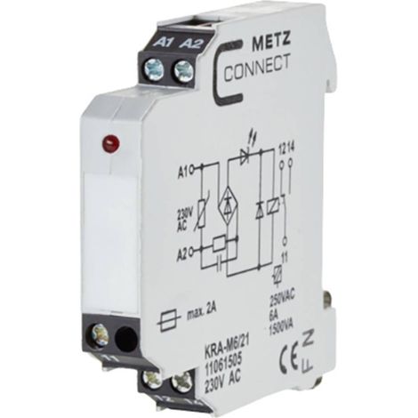 UNBEKANNT METZ CONNECT 4250184122623 KRA-M6/21 230AC RELAIS DE COMMUTATION 1 W 11061505