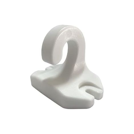 TENDAGGIMANIA Ricambio Gancio Pavimento Ringhiera per Tenda da Sole a Caduta in PVC- Colore Bianco (1/2)