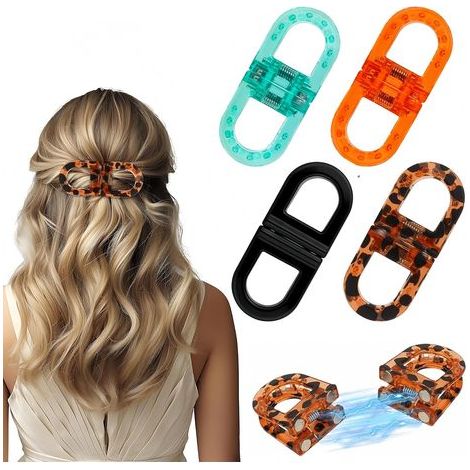 Set de 4 Pinces à Cheveux Magnétiques Antidérapantes pour Femmes, Hair Clip 2 en 1 sans Couture, pour Cheveux Épais et Fins, Accessoires de Coiffure pour Maintien Fort au Quotidien (1/5)