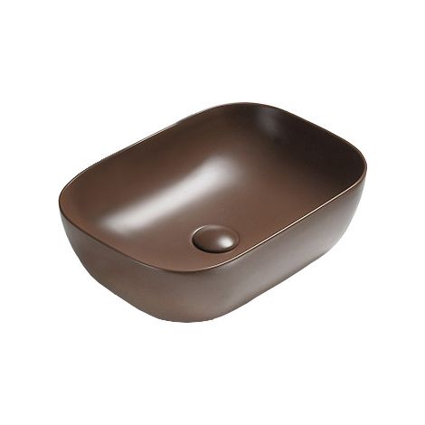Mexen Rita lavabo sobre encimera 45 x 32 cm, marrón mate - 21084568 (1/2)