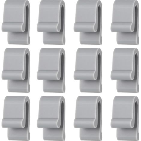 12pcs Clips de Protection de Couvercle de Four Hollandais, Pare-Chocs Flexible en Silicone pour Couvercle de Four Hollandais Clip de Protection pour Four Hollandais (Gris)