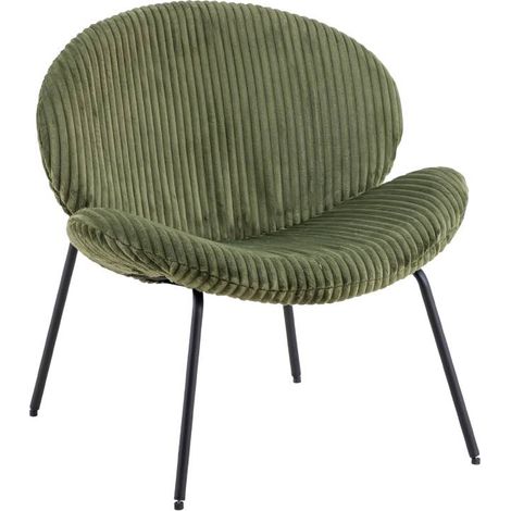 Fauteuil en velours vert Kanoa (1/5)