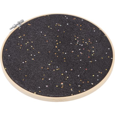Présentoir à broches en similicuir de bambou noir, 22 cm de diamètre, gain de place, décoratif et pratique pour ranger vos bijoux. (1/5)