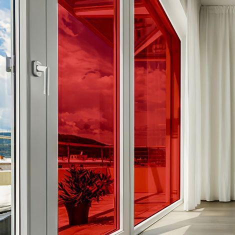 DIMEXACT - Film couleur rouge transparent - 61 cm x 0.5 m - En Rouleau (1/4)
