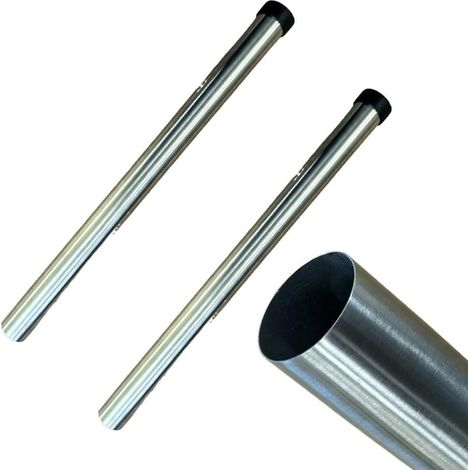 Tubes d'extension inox - Lot de 2 - Acier inoxydable 32mm - Renfort aspiration - Pour Karcher NT 25/1 - Diamètre DN40 (1/5)