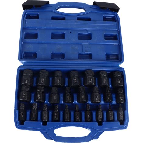 Kit de 25 extracteurs de vis en acier allié, outil multifonctionnel manuel pour retirer les vis cassées lors de réparations et d'entretiens. (1/5)
