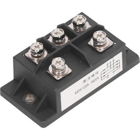 Pont redresseur 100A 1600V, diode triphasée avec plaque en laiton dissipation thermique, module redresseur de puissance (1/5)