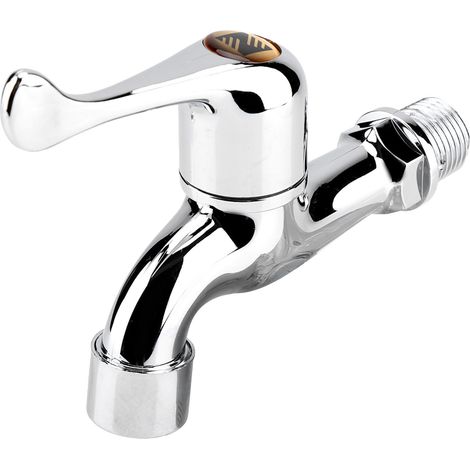 Ej.Life Kaltwasserhahn Waschbecken Becken Wasserhahn ABS Waschmaschine Wasserhahn Professionelle Einzeln uf Becken Wasserhahn für Badezimmer Küche(1) (1/5)