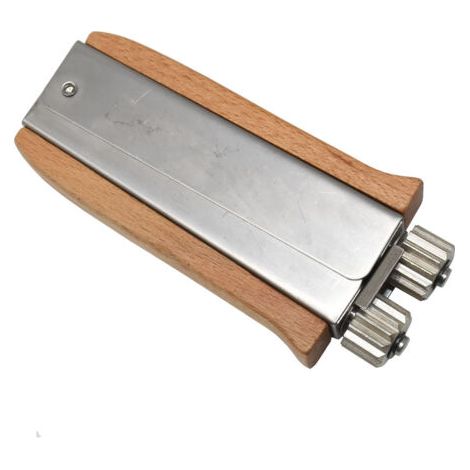 Outil de sertissage de tendeur de câble de fil d'acier inoxydable de cadre de ruche d'apiculture avec la roue en métal et le manche en bois - équipement d'apiculture outils à main de ruche outils d'ap