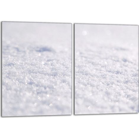 Plaque de protection en verre pour poêle 2x40x52 Blanc (1/5)
