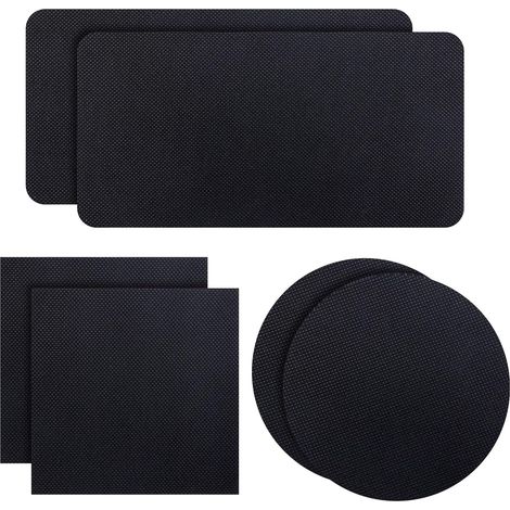 Kit di riparazione per trampolino da 6 pezzi, 3 tipi di toppe autoadesive per accessori del trampolino per riparare fori o strappi nei tappeti elastici.