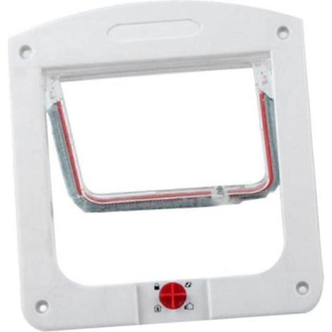 Porte pour animaux réglable avec verrouillage, chatière intérieure en plastique pour chats et chiens, à installer sur les murs et les fenêtres. Usage intérieur. (1/5)