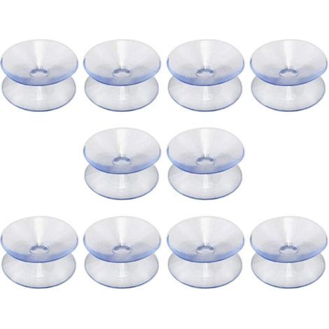 Double-sided suction cups compatible with glass tabletops, 10 suction cups without hooks, multifunctional mirror suction cups, double-sided non-slip glass suction cups (30mm) (1/5)