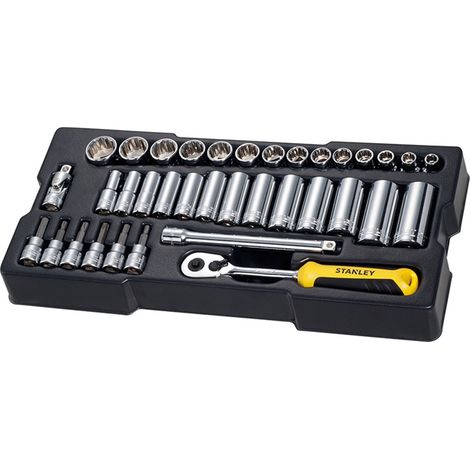 STANLEY® Hand Tools 3/8in Drive Metric Socket Module 36 Piece