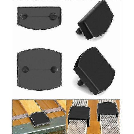 Lot de 36 embouts de lattes pour sommier, 24 supports d'extrémité et 12 supports centraux, pièces de rechange en plastique (1/5)