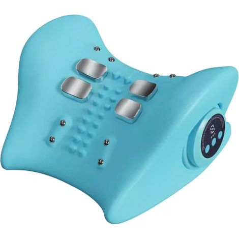 TRADE SHOP - Cuscino Massaggiante Elettrico Per Collo Shiatsu Riscaldato Ricaricabile Spalle Cervicale - (1/5)