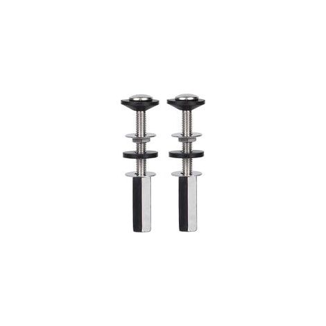 Lot de 2 boulons de réservoir de Toilettes à Cuvette, boulons de Toilette Robustes antirouille avec écrous Longs, Double rondelles en Caoutchouc pour boulons de réservoir de Toilettes et vis