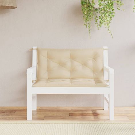 vidaXL Cuscini Panca da Giardino 2pz Beige 100x50x7cm Tessuto