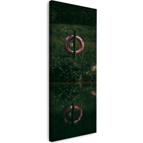 Lienzo impreso Naturaleza Lago Oscuro 40x120 cm