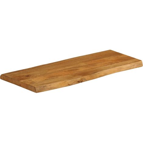 Tischplatte mit Baumkante 90x40x2,5 cm Massivholz Mango vidaXL